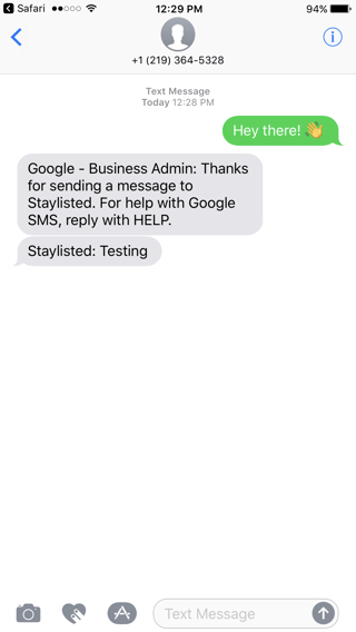 Google Messaging Reply Name