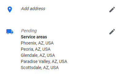 Google My Business Service Area Addtion