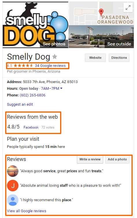 Google Listing and Reviews