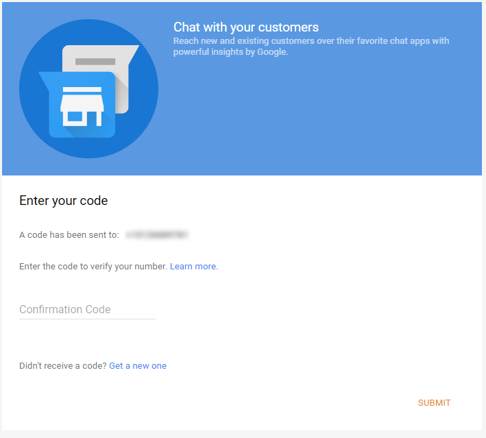 Google Messaging Confirmation